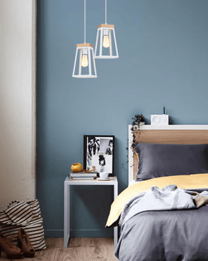 Funky Modern Lantern With Timber Accent - Lighting Collective