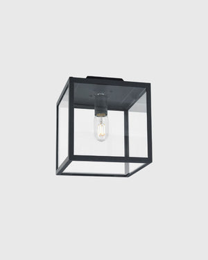 Glass Cubic Exterior Ceiling Light - Lighting Collective