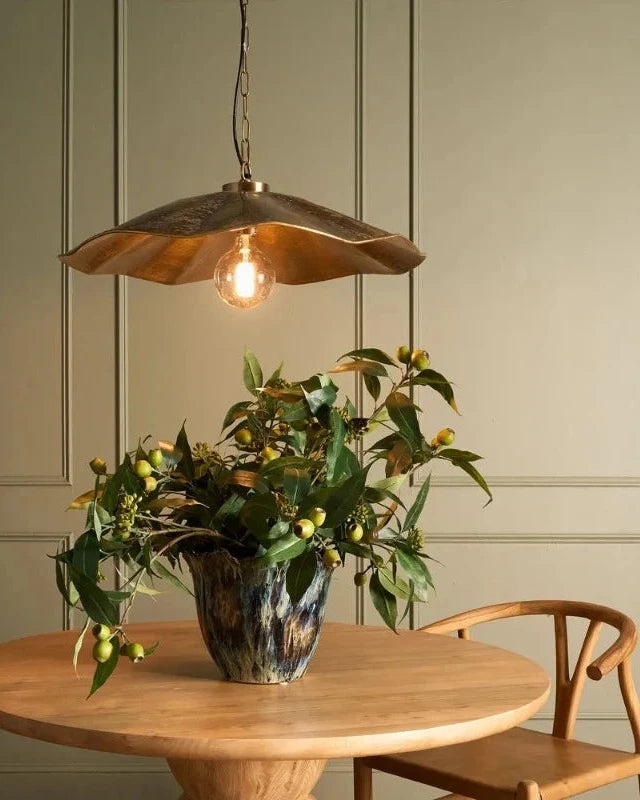 Hammered Antique Brass Pendant – Lighting Collective