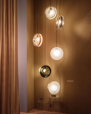 Hand - Blown Glass Lens Pendant Light | Orbital - Lighting Collective
