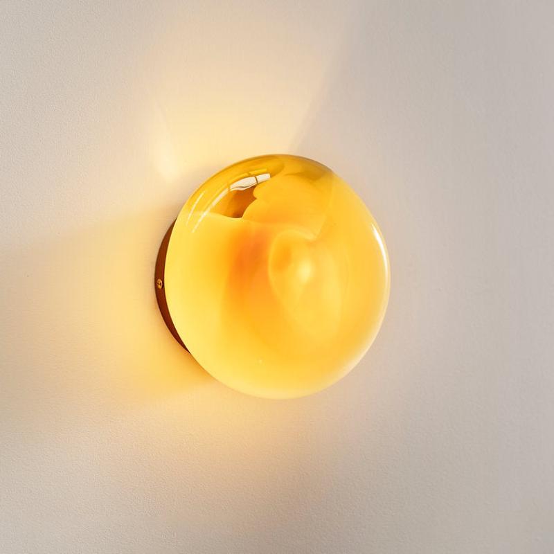 HandBlown Marbled Orb Light Sunshine Lighting Collective