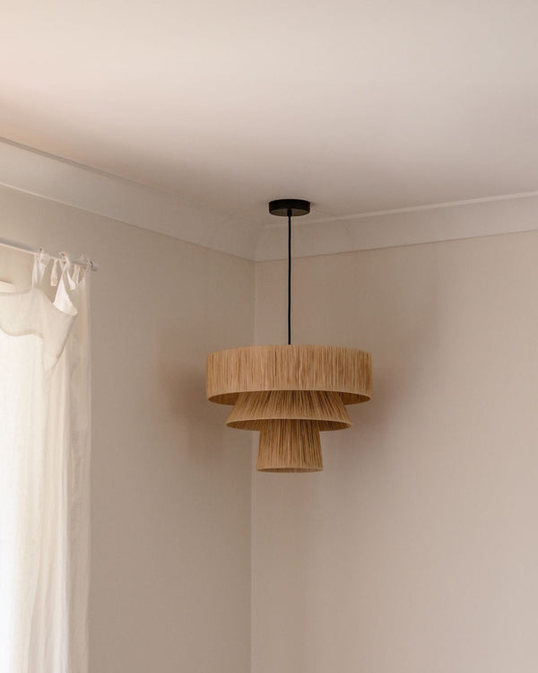 Hand-Crafted Tiered Raffia Pendant | Ex Display | SALE