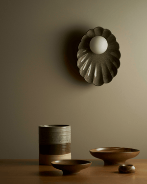 Handmade Ceramic Oyster Wall Sconce-lighting-collective