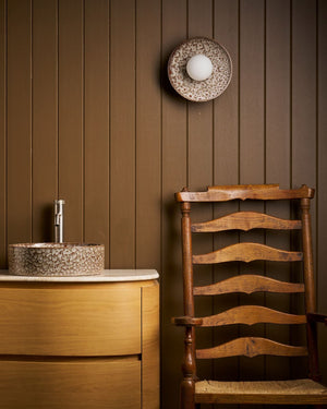 Handmade Patterned Ceramic Dish Wall Sconce - Lighting Collective