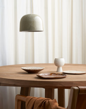 Handmade Patterned Ceramic Dome Pendant - Lighting Collective