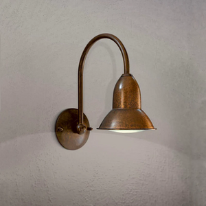 Outdoor Patinated Brass and Copper Wall Light | SALE