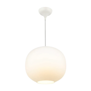 Spherical Opal Glass and Brass Pendant | SALE