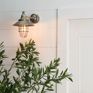 Industrial Antique Wall Lamp | Antique Silver