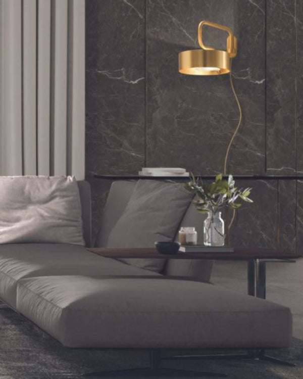 Italian Brushed Gold Wall Light