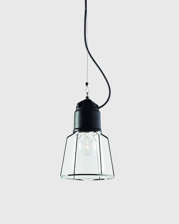 Italian Caged Glass Pendant Light