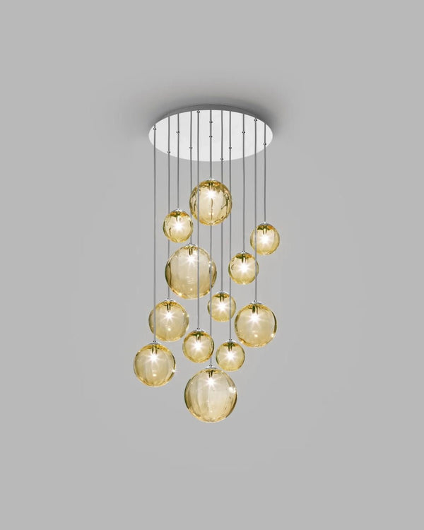 Amber / 12 Lights / Chrome