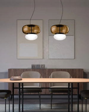 Italian Double Glass Shade Pendant - Lighting Collective