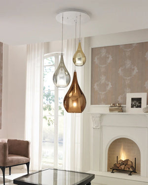 Italian Glass Decorative 3 Light Pendant | Assorted Colours - Lighting Collective