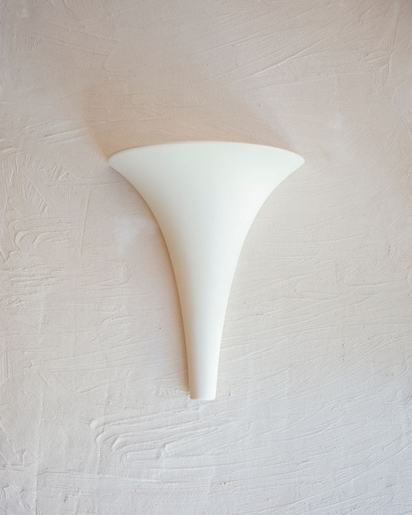 Italian Made Ceramic Cone Plaster Wall Light