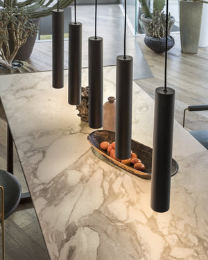 Italian Sleek Cylindrical Pendant | Assorted Finishes - Lighting Collective