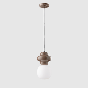 Italian Glossy Ceramic Pendant | Lighting Collective | Configuration 1 mocha brown