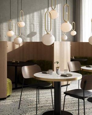 Jewellery Shaped Brass Suspended Light