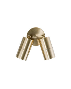 Adjustable Double Cylindrical Spot Light | Brass | Lighting Collective