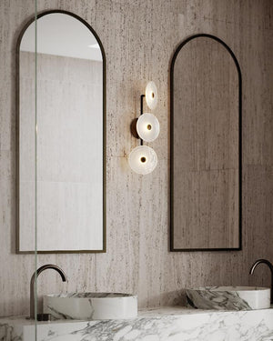 Asymmetrical Coral Trio Rod Wall Light | Black | Frosted Glass | Lighting Collective