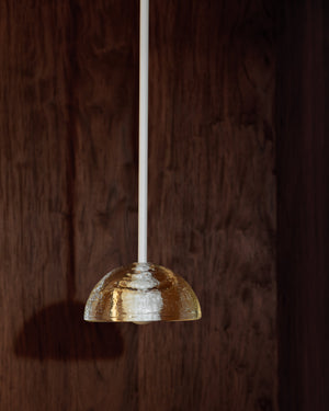 Cast Glass Rod Pendant | Aurelia | White Satin | Lighting Collective