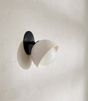 Ceramic Bowl Angle Wall Light | Terra | Vanilla Bean | Black | Lighting Collective