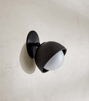 Ceramic Bowl Angle Wall Light | Slate & Black | SALE | Lighting Collective