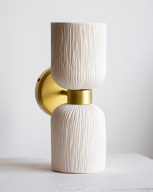 Ceramic Cylindrical Double Wall Light | Lighting Collective