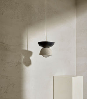 Ceramic Dome Suspended Pendant | Terra | Vanilla Bean | Blackened Ash | Lighting Collective