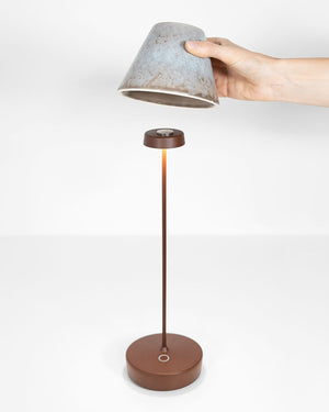 Ceramic Portable Table Lamp | Corten | Sand Blue | Lighting Collective