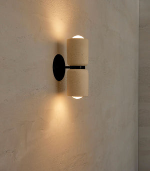 Ceramic Up Down Wall Light | Terra | Vanilla Bean | Black | Lighting Collective