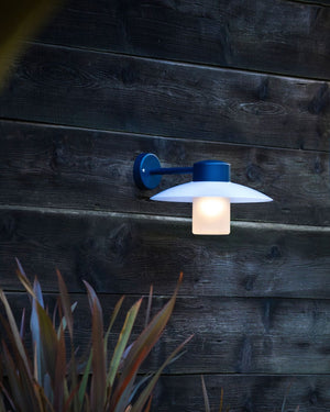 Classic Exterior Wall Light | Steel Blue | Lighting Collective