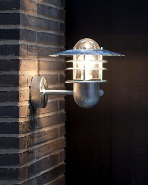 Contemporary Steel Wall Light with Sensor