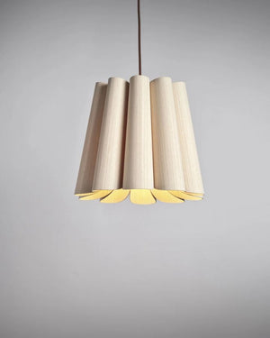 Artistic Curved Wooden Pendant | Ash | Lighting Collective