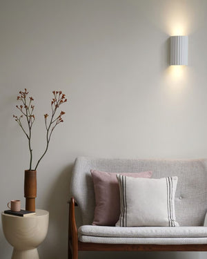 Cylindrical Ribbed Up-Down Wall Light | Small | Lighting Collective