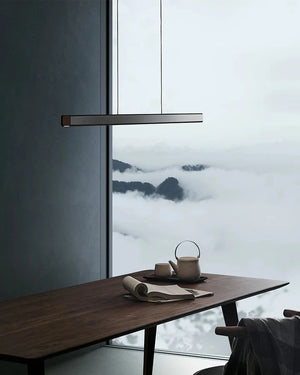 Dimmable Aluminium Linear LED Pendant Light | Black | Lighting Collective