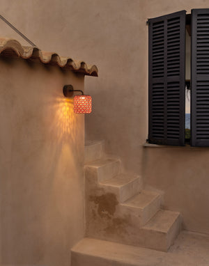 Exterior Mediterranean Woven Wall Light | Red | Small | Lighting Collective