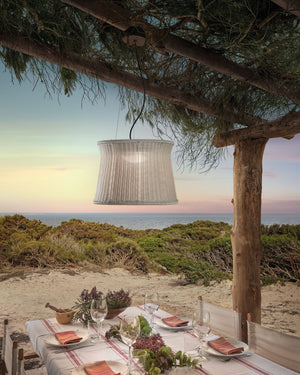 Exterior Woven LED Pendant | Ivory White | Lighting Collective