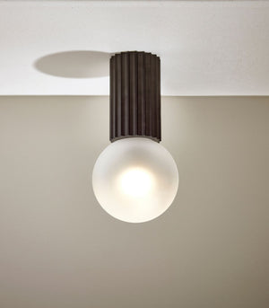 Fluted Brushed Black Ceiling Light | Attalos | Lighting Collective