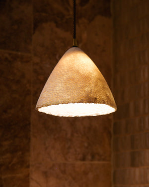 Fossil Coral Cone Hanging Pendant | Lighting Collective