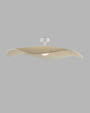 Grooved Wave Ceiling Light | Cream | Lighting Collective