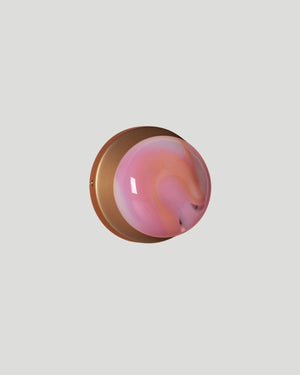 Colourscape Wall Light | Rosa | Mini Shade | Small Brass Backplate | Lighting Collective