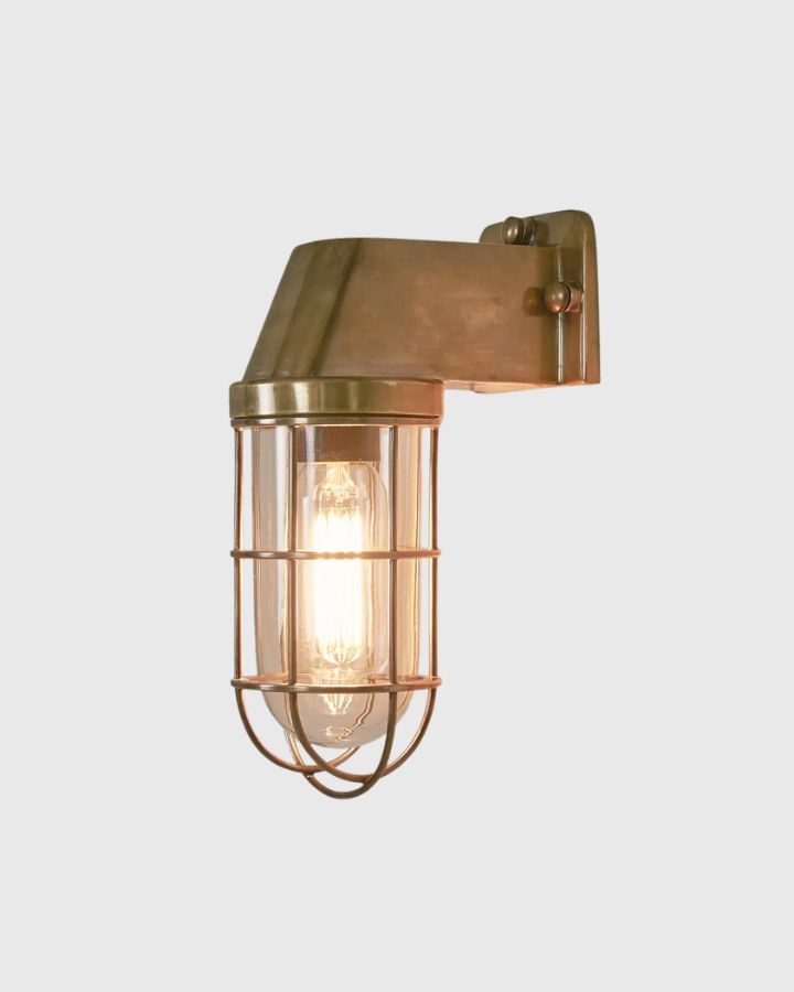 Vintage Industrial Caged Outdoor Wall Light – Lighting Collective