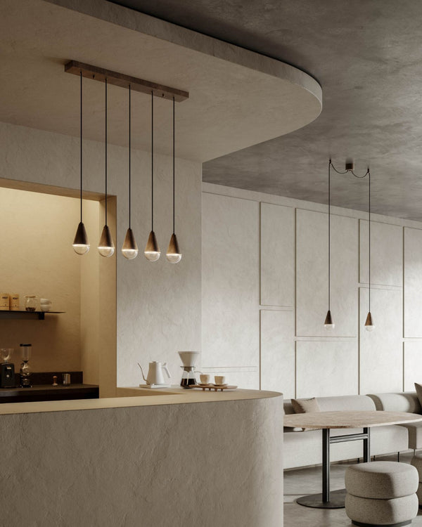 Iron Teardrop Linear Pendant