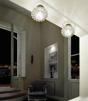 Italian Hand Blown Crystal Ceiling Light | Crystal Insitu | Lighting Collective