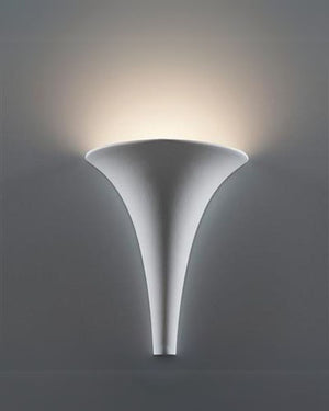 Italian Made White Ceramic Cone Plaster Wall Light | Lighting Collective