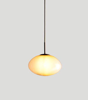 Mellow Oval Pendant Light | Translucent | Apricot | Brass | Lighting Collective