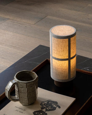 Minimalist Linen Lantern Portable Lamp | Hashira | Lighting Collective