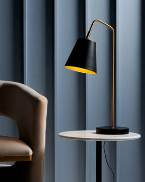 Modern Black & Brass Table Lamp | Ex Display | SALE