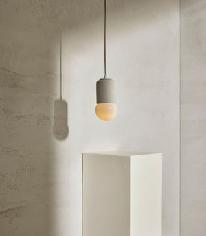 Modern Ceramic Suspended Pendant | Terra | Vanilla Bean | White | Lighting Collective