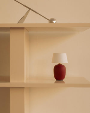 Portable Ceramic and Linen Table Lamp | Ruby | Lighting Collective